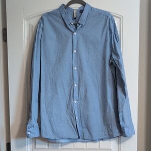 Men's Classic Blue Button-Down Shirt